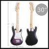 imageAshthorpe 30inch Beginner Electric Guitar Kit with Amplifier Pink Basic Starter Package wGig Bag Strings Strap PicksPurple