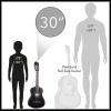imageAshthorpe 38inch Beginner Acoustic Guitar Package Black Basic Starter Kit wGig Bag Strings Strap Tuner Pitch Pipe PicksBlack