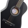 imageAshthorpe 38inch Beginner Acoustic Guitar Package Black Basic Starter Kit wGig Bag Strings Strap Tuner Pitch Pipe PicksBlack