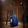 imageAshthorpe 38inch Beginner Acoustic Guitar Package Black Basic Starter Kit wGig Bag Strings Strap Tuner Pitch Pipe PicksBlue