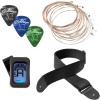 imageAshthorpe 38inch Beginner Acoustic Guitar Package Black Basic Starter Kit wGig Bag Strings Strap Tuner Pitch Pipe PicksBright Red