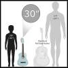 imageAshthorpe 38inch Beginner Acoustic Guitar Package Black Basic Starter Kit wGig Bag Strings Strap Tuner Pitch Pipe PicksLight Blue