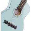 imageAshthorpe 38inch Beginner Acoustic Guitar Package Black Basic Starter Kit wGig Bag Strings Strap Tuner Pitch Pipe PicksLight Blue