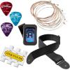 imageAshthorpe 38inch Beginner Acoustic Guitar Package Black Basic Starter Kit wGig Bag Strings Strap Tuner Pitch Pipe PicksLight Blue