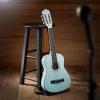 imageAshthorpe 38inch Beginner Acoustic Guitar Package Black Basic Starter Kit wGig Bag Strings Strap Tuner Pitch Pipe PicksLight Blue