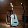 imageAshthorpe 38inch Beginner Acoustic Guitar Package Black Basic Starter Kit wGig Bag Strings Strap Tuner Pitch Pipe PicksLight Blue