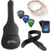 imageAshthorpe 38inch Beginner Acoustic Guitar Package Black Basic Starter Kit wGig Bag Strings Strap Tuner Pitch Pipe PicksMint Green