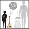 imageAshthorpe 38inch Beginner Acoustic Guitar Package Black Basic Starter Kit wGig Bag Strings Strap Tuner Pitch Pipe PicksNatural