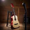 imageAshthorpe 38inch Beginner Acoustic Guitar Package Black Basic Starter Kit wGig Bag Strings Strap Tuner Pitch Pipe PicksNatural