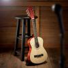imageAshthorpe 38inch Beginner Acoustic Guitar Package Black Basic Starter Kit wGig Bag Strings Strap Tuner Pitch Pipe PicksNatural