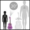 imageAshthorpe 38inch Beginner Acoustic Guitar Package Black Basic Starter Kit wGig Bag Strings Strap Tuner Pitch Pipe PicksPurple