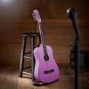 imageAshthorpe 38inch Beginner Acoustic Guitar Package Black Basic Starter Kit wGig Bag Strings Strap Tuner Pitch Pipe PicksPurple