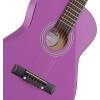 imageAshthorpe 38inch Beginner Acoustic Guitar Package Black Basic Starter Kit wGig Bag Strings Strap Tuner Pitch Pipe PicksPurple