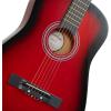 imageAshthorpe 38inch Beginner Acoustic Guitar Package Black Basic Starter Kit wGig Bag Strings Strap Tuner Pitch Pipe PicksRed