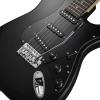 imageAshthorpe 39Inch Electric Guitar Light BlueSilver FullSize Guitar Kit with Padded Gig Bag Tremolo Bar Strap Strings Cable Cloth PicksBlackBlack