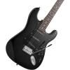 imageAshthorpe 39Inch Electric Guitar Light BlueSilver FullSize Guitar Kit with Padded Gig Bag Tremolo Bar Strap Strings Cable Cloth PicksBlackBlack
