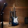 imageAshthorpe 39Inch Electric Guitar Light BlueSilver FullSize Guitar Kit with Padded Gig Bag Tremolo Bar Strap Strings Cable Cloth PicksBlueWhite
