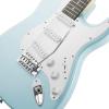 imageAshthorpe 39Inch Electric Guitar Light BlueSilver FullSize Guitar Kit with Padded Gig Bag Tremolo Bar Strap Strings Cable Cloth PicksLight BlueSilver