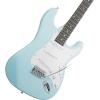 imageAshthorpe 39Inch Electric Guitar Light BlueSilver FullSize Guitar Kit with Padded Gig Bag Tremolo Bar Strap Strings Cable Cloth PicksLight BlueSilver