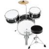 imageAshthorpe 3Piece Complete Drum Set  Beginner Kit with 14quot Bass Adjustable Throne Cymbal Pedal ampamp Drumsticks  BlackBlack