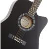 imageAshthorpe 41inch Beginner Cutaway Acoustic Guitar Package Black Full Size Basic Starter Kit wGig Bag Strings Strap Tuner Picks 21736929