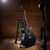 imageAshthorpe 41inch Beginner Cutaway Acoustic Guitar Package Black Full Size Basic Starter Kit wGig Bag Strings Strap Tuner PicksBlack