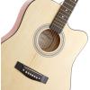 imageAshthorpe 41inch Beginner Cutaway Acoustic Guitar Package Black Full Size Basic Starter Kit wGig Bag Strings Strap Tuner PicksNatural