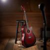 imageAshthorpe 41inch Beginner Cutaway Acoustic Guitar Package Black Full Size Basic Starter Kit wGig Bag Strings Strap Tuner PicksRed