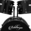 imageAshthorpe 5Piece Complete Full Size Adult Drum Set with Remo Batter Heads  BlackBlack