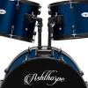 imageAshthorpe 5Piece Complete Full Size Adult Drum Set with Remo Batter Heads  BlackBlue