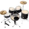 imageAshthorpe 5Piece Full Size Adult Drum Set with Remo Heads ampamp Premium Brass Cymbals  Complete Professional Percussion Kit with Chrome Hardware  SilverBlack