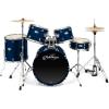 imageAshthorpe 5Piece Full Size Adult Drum Set with Remo Heads ampamp Premium Brass Cymbals  Complete Professional Percussion Kit with Chrome Hardware  SilverBlue