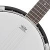 imageAshthorpe 5String Banjo  Full Size with 24 Brackets Closed Back Mahogany Resonator Geared 5th Tuner Padded Gig Bag5String  Left Handed