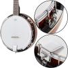 imageAshthorpe 5String Banjo  Full Size with 24 Brackets Closed Back Mahogany Resonator Geared 5th Tuner Padded Gig Bag5String  Left Handed