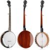 imageAshthorpe 5String Banjo  Full Size with 24 Brackets Closed Back Mahogany Resonator Geared 5th Tuner Padded Gig Bag5String  Right Handed