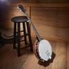 imageAshthorpe 5String Banjo  Full Size with 24 Brackets Closed Back Mahogany Resonator Geared 5th Tuner Padded Gig Bag5String  Right Handed