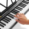 imageAshthorpe 61Key Digital Electronic Keyboard Piano for Beginners Includes Stand Bench Headphones Mic and Keynote Stickers