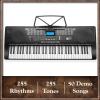 imageAshthorpe 61Key Digital Electronic Keyboard Piano with Light Up Keys Beginner Kit Includes Stand Stool Headphones Mic and Keynote Stickers