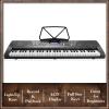 imageAshthorpe 61Key Digital Electronic Keyboard Piano with Light Up Keys Beginner Kit Includes Stand Stool Headphones Mic and Keynote Stickers