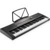 imageAshthorpe 61Key Digital Electronic Keyboard Piano with Light Up Keys Includes Stand Bench Headphones Mic and Keynote Stickers