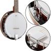 imageAshthorpe 6String Banjo  Full Size with 24 Brackets Closed Back Mahogany Resonator