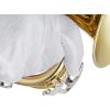 imageAshthorpe Bb Brass Pocket Trumpet with Nickel Plated Finish  Includes Case Mouthpiece Gloves Cleaning Cloth Valve OilGold Lacquer