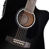 imageAshthorpe FullSize Cutaway Thinline AcousticElectric Guitar Package  Premium Tonewoods  BlackBlack