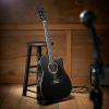 imageAshthorpe FullSize Cutaway Thinline AcousticElectric Guitar Package  Premium Tonewoods  BlackBlack