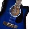 imageAshthorpe FullSize Cutaway Thinline AcousticElectric Guitar Package  Premium Tonewoods  BlackBlue