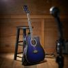 imageAshthorpe FullSize Cutaway Thinline AcousticElectric Guitar Package  Premium Tonewoods  BlackBlue