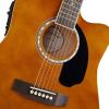 imageAshthorpe FullSize Cutaway Thinline AcousticElectric Guitar Package  Premium Tonewoods  BlackBrown