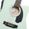 imageAshthorpe FullSize Cutaway Thinline AcousticElectric Guitar Package  Premium Tonewoods  BlackMint Green