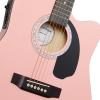 imageAshthorpe FullSize Cutaway Thinline AcousticElectric Guitar Package  Premium Tonewoods  BlackPink