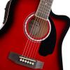 imageAshthorpe FullSize Cutaway Thinline AcousticElectric Guitar Package  Premium Tonewoods  BlackRed